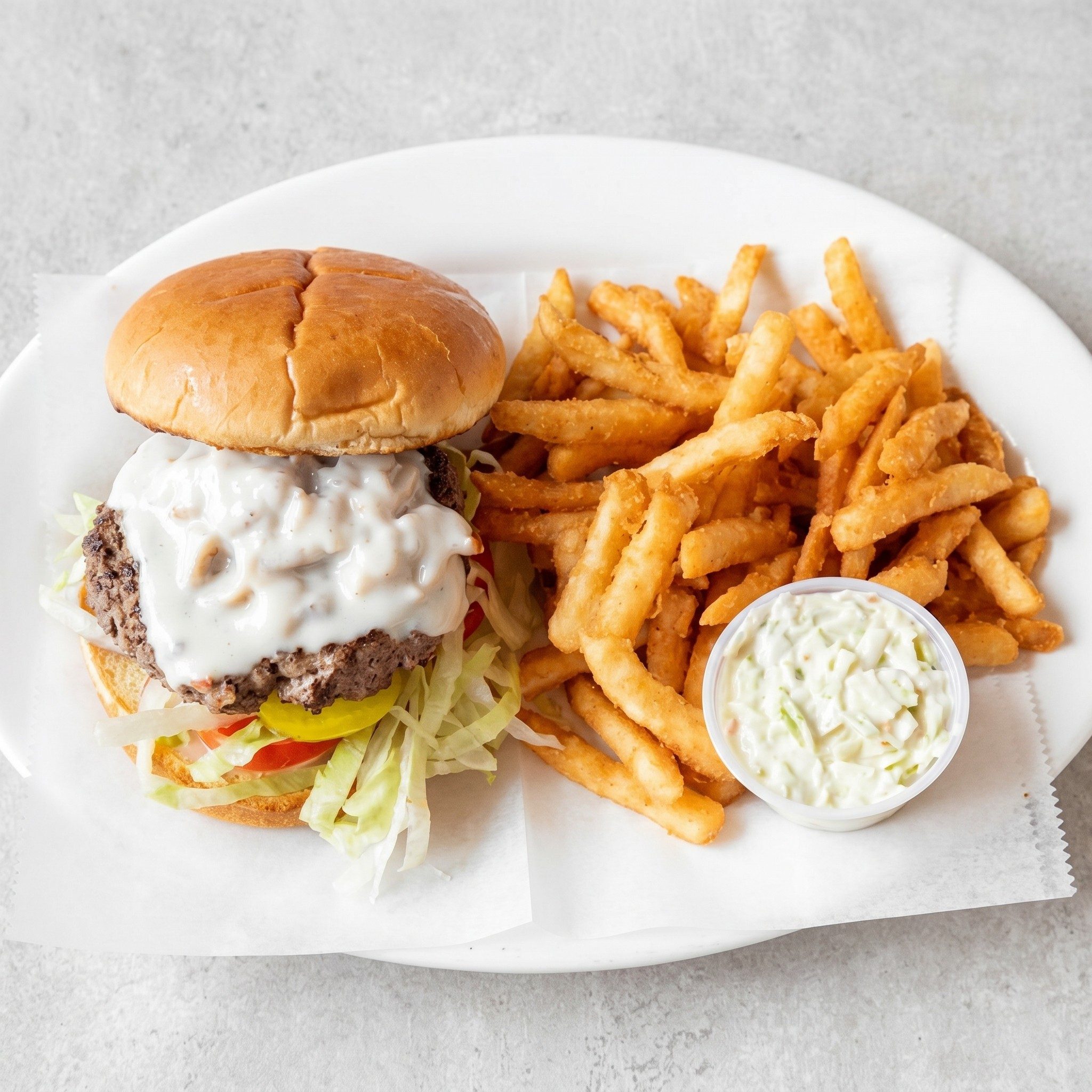 California Burger with Bacon.